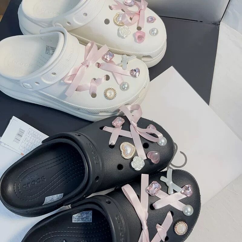 ꧁ღ クロックス crocs マルチウェザー リボンパンプスシューズ W5 ღ クロックス crocs マルチウェザー リボンパンプスシューズ W5