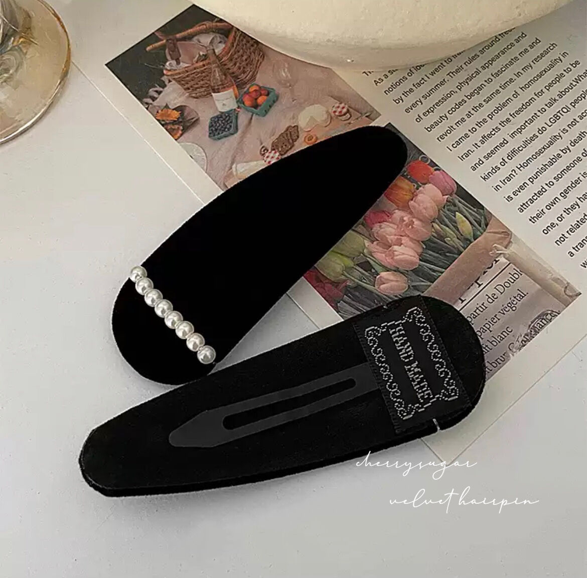 ベルベットパールヘアピン | Cherry Sugar