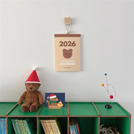 【即納】壁掛けカレンダー2026"bear"