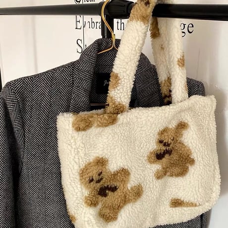 【一部即納】リボンベアのふわふわバッグ