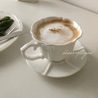 【即納】白いニュアンスラインのカップ&ソーサー