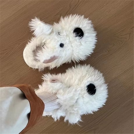 シャギーわんちゃんルームシューズ
