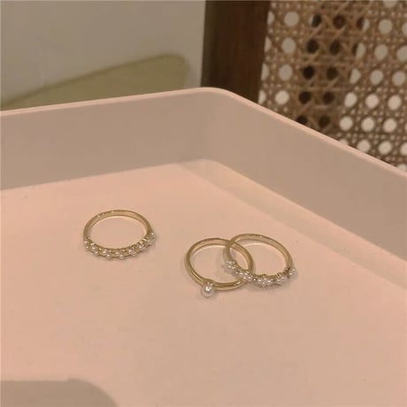 ゴールドパール3リングセット