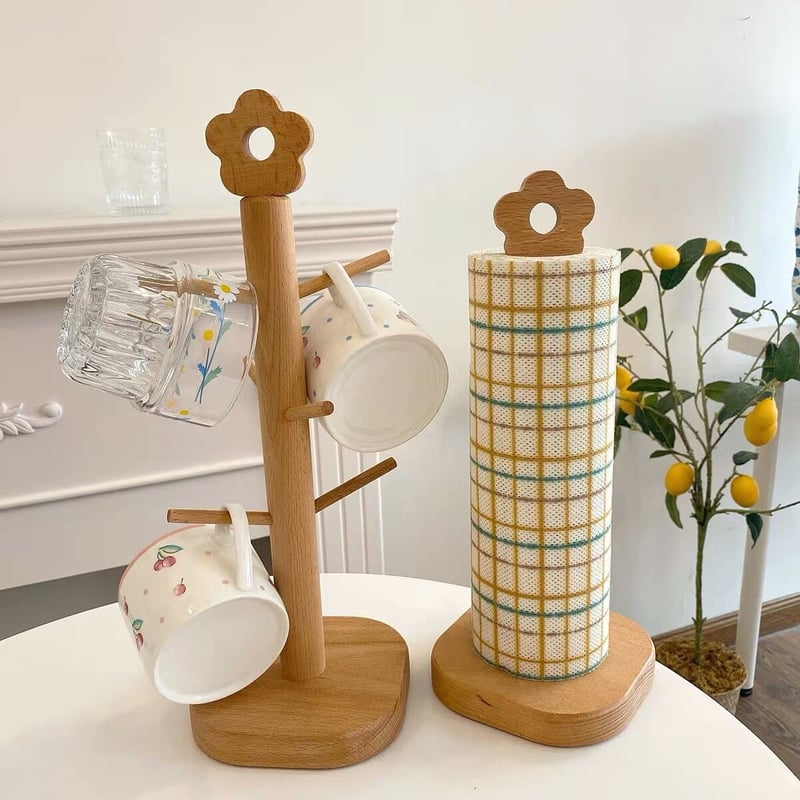 お花のウッドなカップスタンド | Cherry Sugar