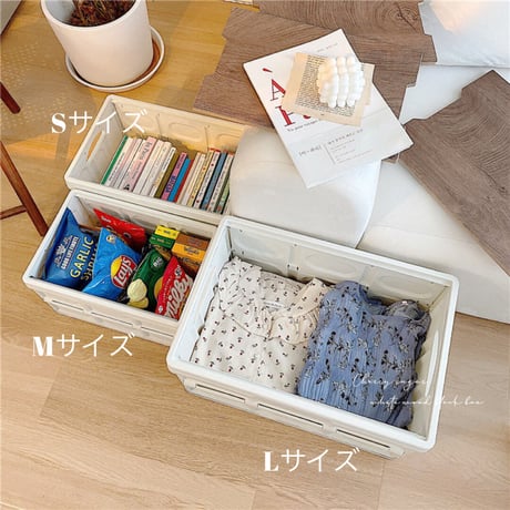 ホワイトとウッドのブロック収納BOX【Lサイズ】