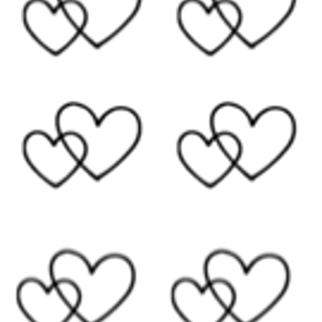 タトゥーシール" W Heart "