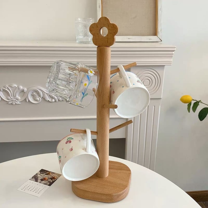 お花のウッドなカップスタンド | Cherry Sugar