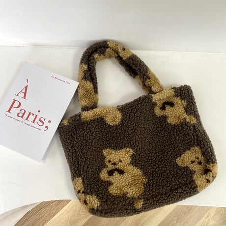 【一部即納】リボンベアのふわふわバッグ