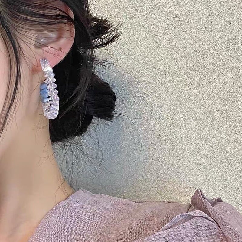 青い珊瑚のサマービジューピアス | Cherry Sugar