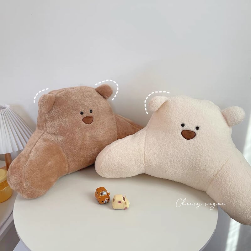 27日まで値下げ　クッションテーブル　大　レッド　くまさんがら 27日まで値下げ クッションテーブル 大 レッド くまさんがら