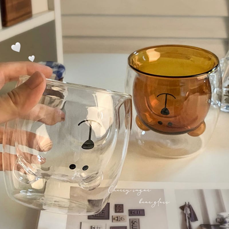 かわいいリビアングラス くまさん くま 雑貨 クマ ミニチュア ガラス細工 置物 飾り グラス