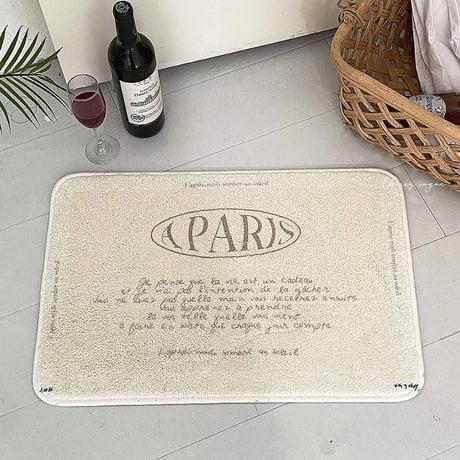 PARISレタリングラグマット