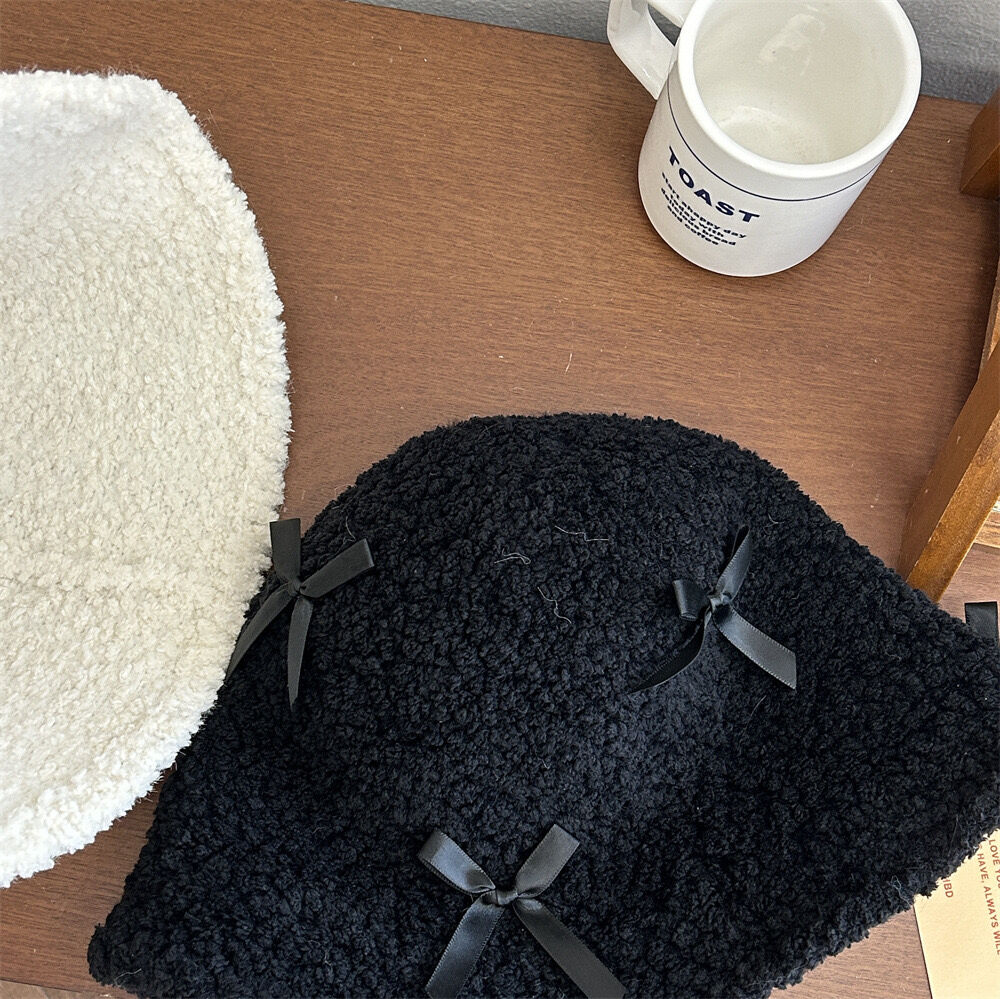 ミニリボン ボアバケットハット | Cherry Sugar