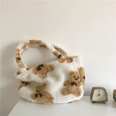【一部即納】リボンベアのふわふわバッグ
