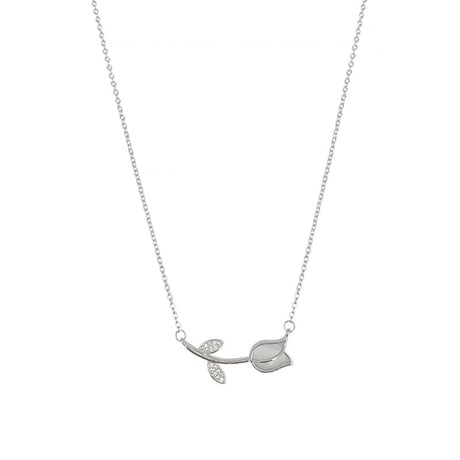 クリアチューリップビジューネックレス