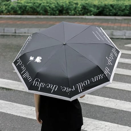 【一部即納】ブラックローズの晴雨兼用折り畳み日傘