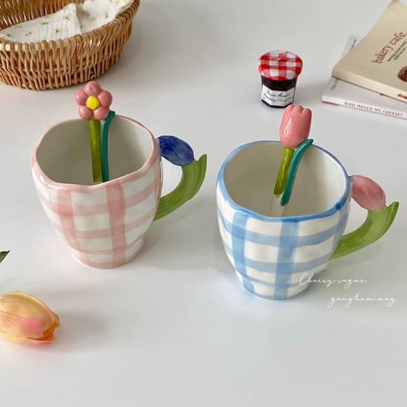 陶器のフラワースプーン