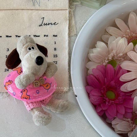 My dog summer浮き輪チャーム♡