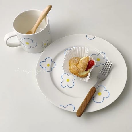 "Good morning" フラワーマグカップ