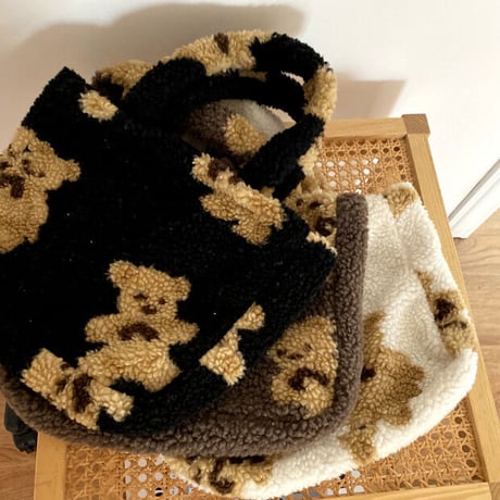 【一部即納】リボンベアのふわふわバッグ