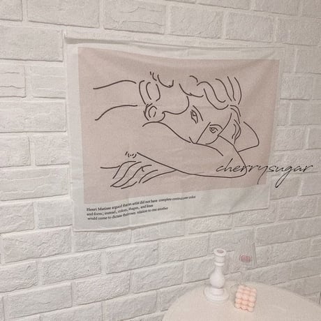 ファブリックポスター"dustypink woman"