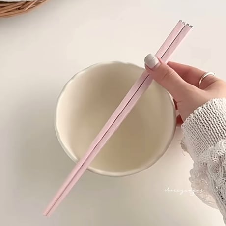 パステルカラーのビジューお箸