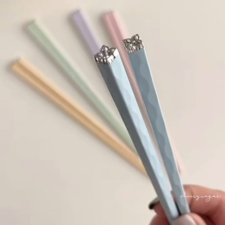 パステルカラーのビジューお箸