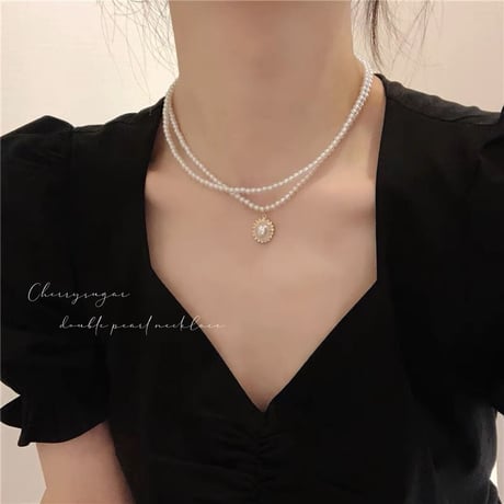 二連パールネックレス
