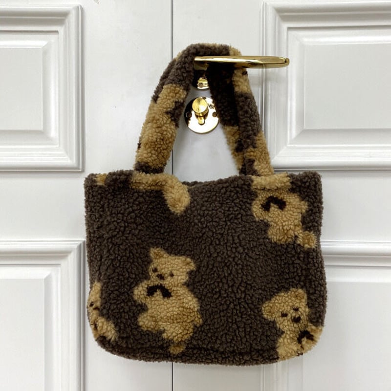 一部即納】リボンベアのふわふわバッグ | Cherry Sugar