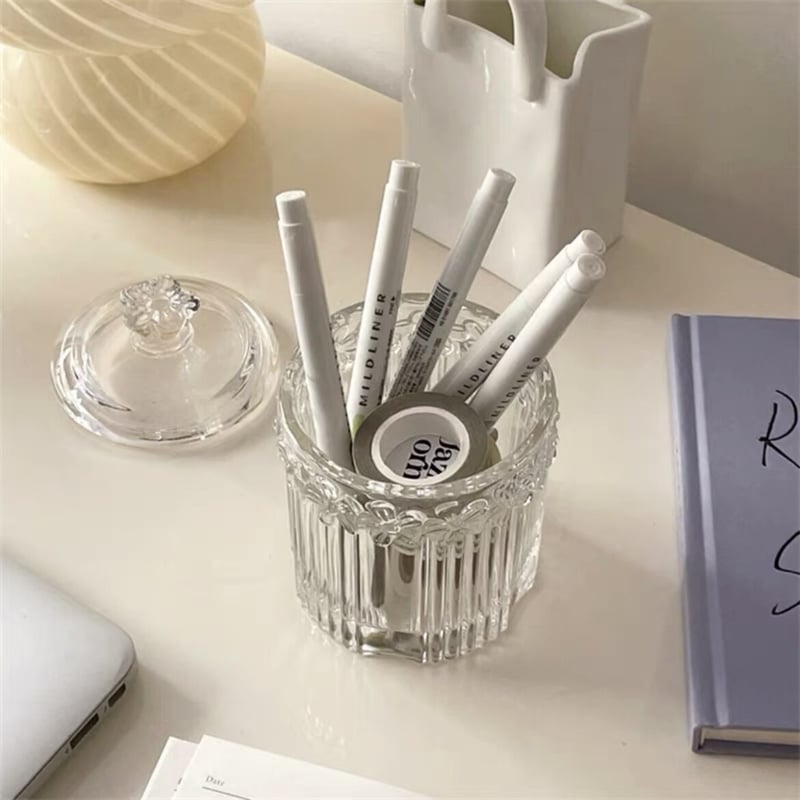 蝶々と小花のガラス収納ケース | Cherry Sugar