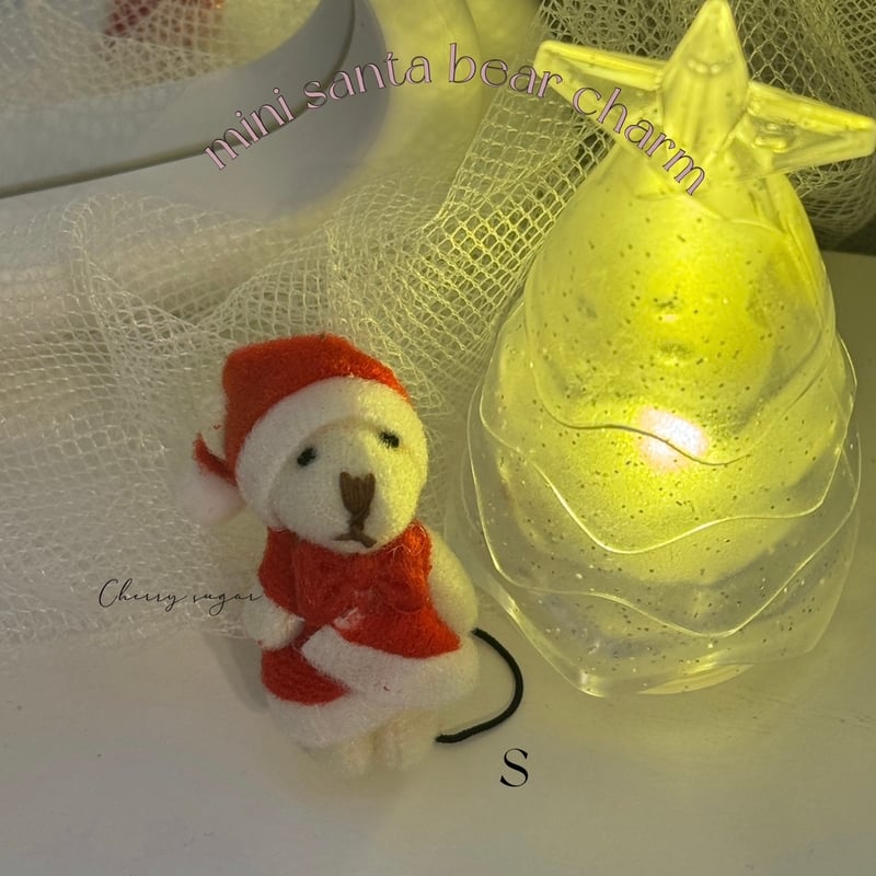 ミニサンタくまさんチビくまサンタミニサンタクリスマスドールチャーム