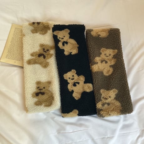 リボンベアのふわふわマフラー