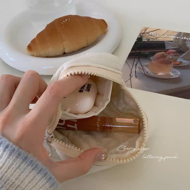 レタリングラベルポーチ | Cherry Sugar