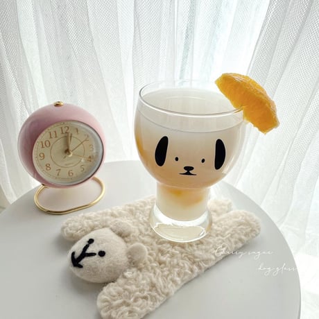 子犬ちゃんのぽってりカフェグラス