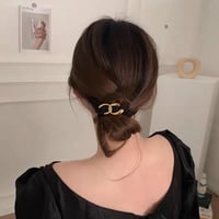【即納】クロスCブラックヘアシュシュ