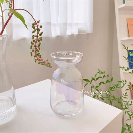 オーロラのガラス花瓶
