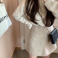 ゴールドハートラウンドネックカーディガン