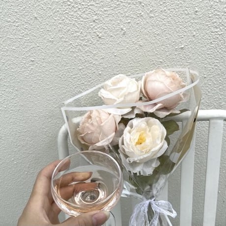 くまさんラッピングの造花のブーケ