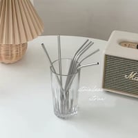 【即納】ステンレスなシルバーカフェストロー