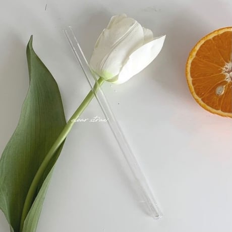 【即納】ガラスの透明なカフェストロー