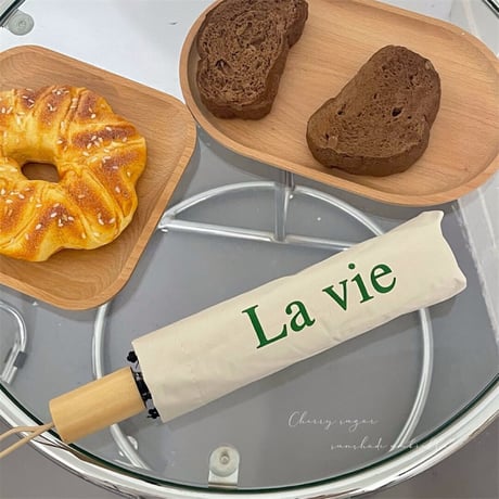 【即納】La vie レタリング日傘