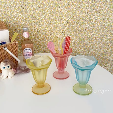 icecream sundae♡チューリップクリアカップ