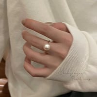 アクセントパールゴールドリング