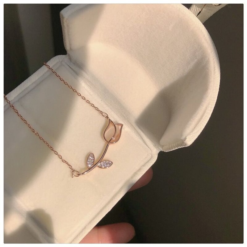 クリアチューリップビジューネックレス | Cherry Sugar