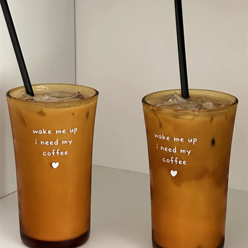 即納】クリアブラウンレタリンググラス | Cherry Sugar