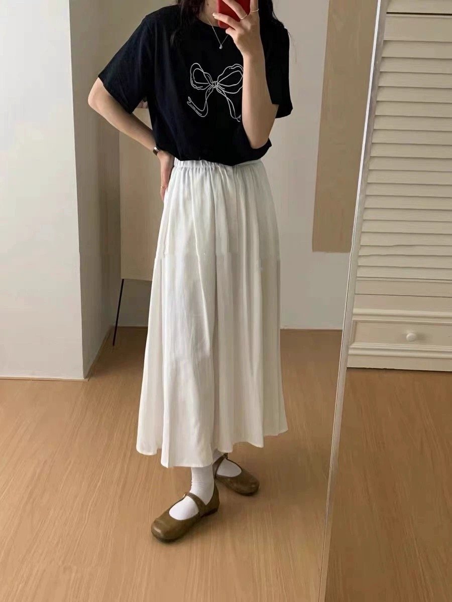 【新品未使用】Tシャツ 白 リボン 星 fiere tシャツ リボンガーリーロンT/長袖Tシャツ レディース