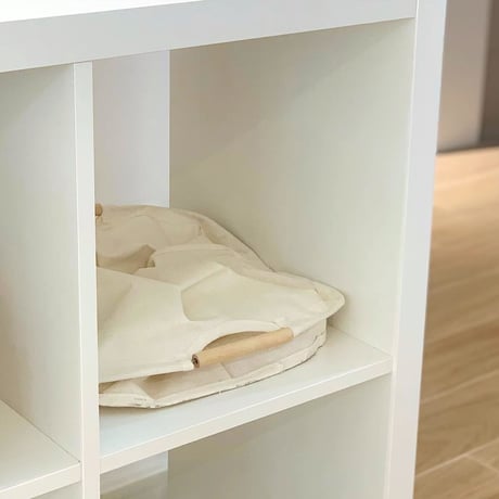 ナチュラルなウッド収納バスケット