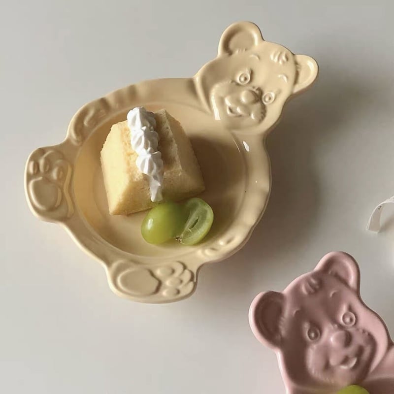 まーちゃんさま】antique ❀ ペグドールさんとクマさんの プレート