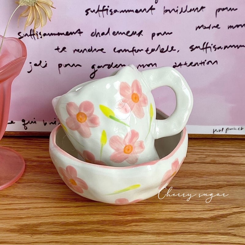 陶器のデザインマグカップ | Cherry Sugar