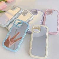 パステルカラーのうねうねミラーケース